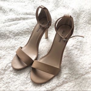 Nude one strap heels!
